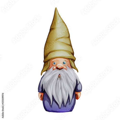 Embarrassed Gnome/Dwarf Fantasy Creature Digital Art By Winters860 Isolated, Transparent Background  photo