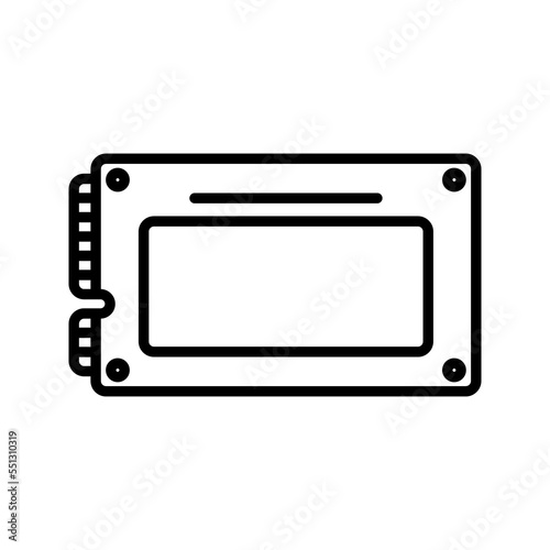 SSD icon. sign for mobile concept and web design. vector illustration