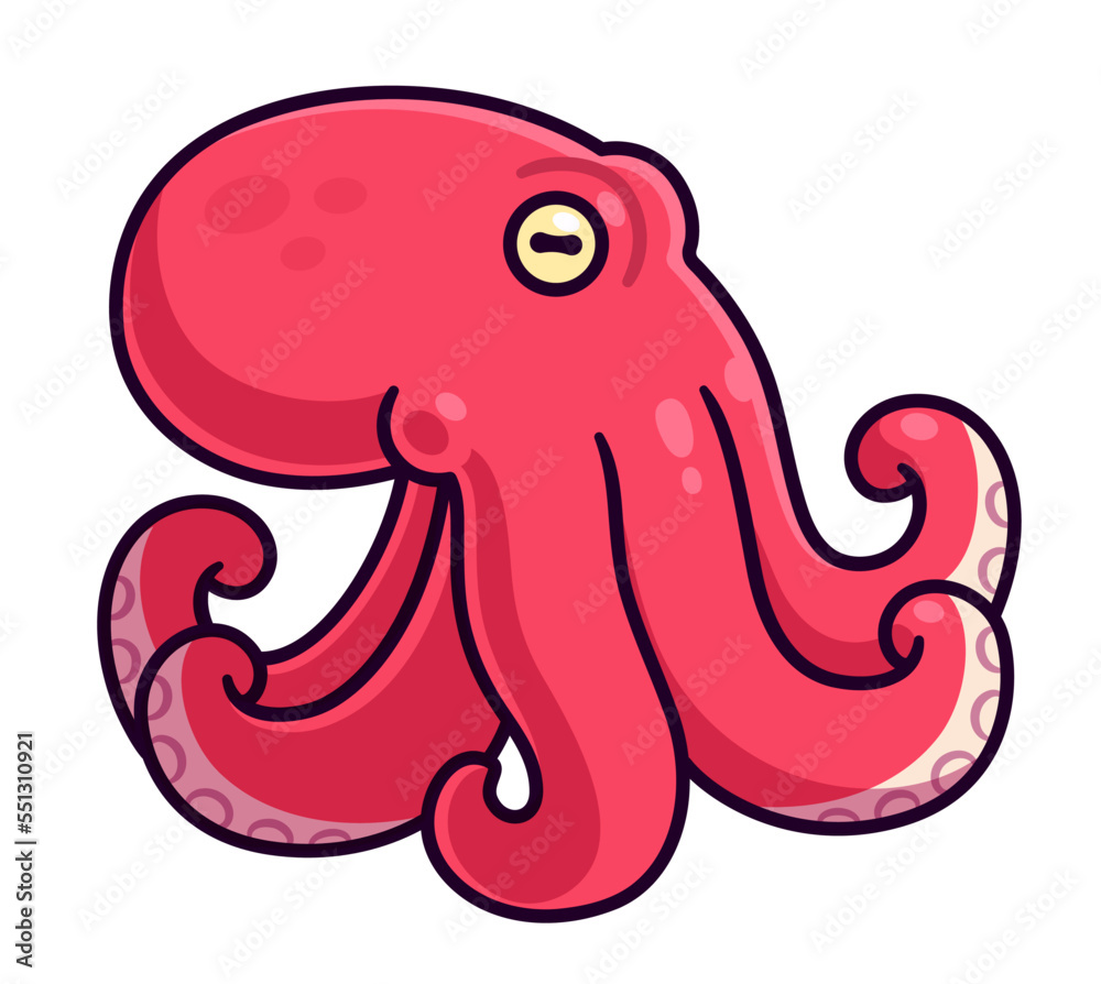 Octopus cartoon illustration