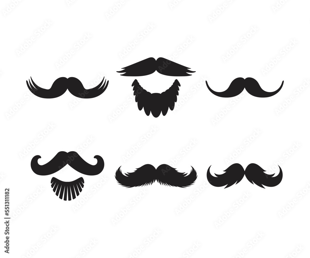 moustache icons set vector illustration moustache icons set vector illustration