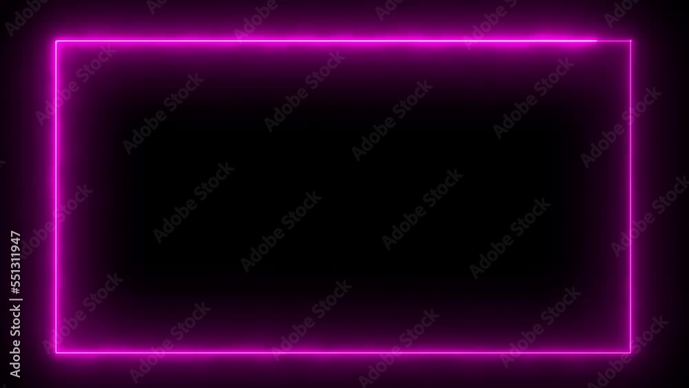 Animated neon glowing frame background. Colorful laser seamless loop border. Futuristic light effect isolated on black. VJ backdrop for club show, music video or presentation. High quality 4k footage Animated neon glowing frame background. Colorful laser seamless loop border. Futuristic light effect isolated on black. VJ backdrop for club show, music video or presentation. High quality 4k footage