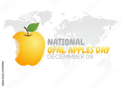 vector graphic of national opal apples day good for national opal apples day celebration. flat design. flyer design.flat illustration.