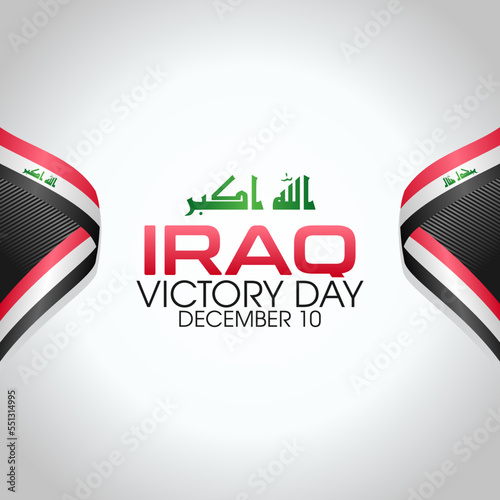 vector graphic of iraq victory day good for iraq victory day celebration. flat design. flyer design.flat illustration.