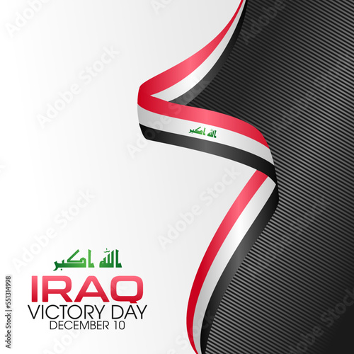 vector graphic of iraq victory day good for iraq victory day celebration. flat design. flyer design.flat illustration. photo