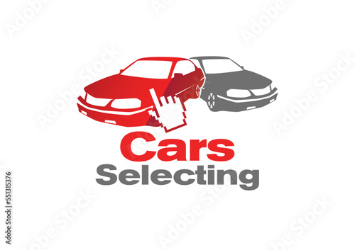 Car selection and picking, logo concept