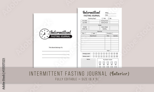 Intermittent Fasting Journal Kdp Interior Template
