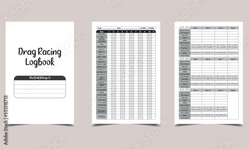 The Drag Racer's Logbook. Printable Baby Log Book Tracker. Organizer & Schedule Planner. Planner Bundle Design