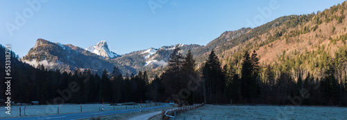 Blick auf die Hörndlwand im Chiemgau vom Norden
