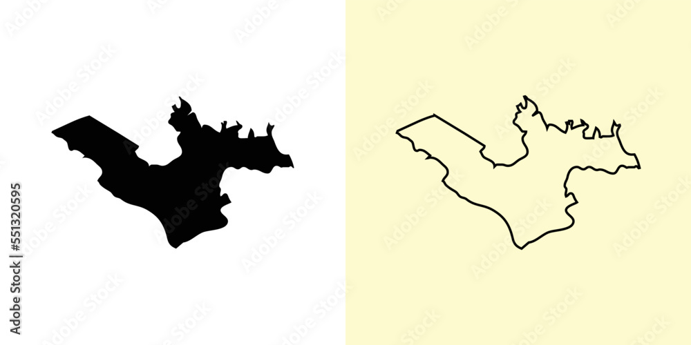 Camarines Sur Map, Philippines, Asia. Filled And Outline Map Designs ...