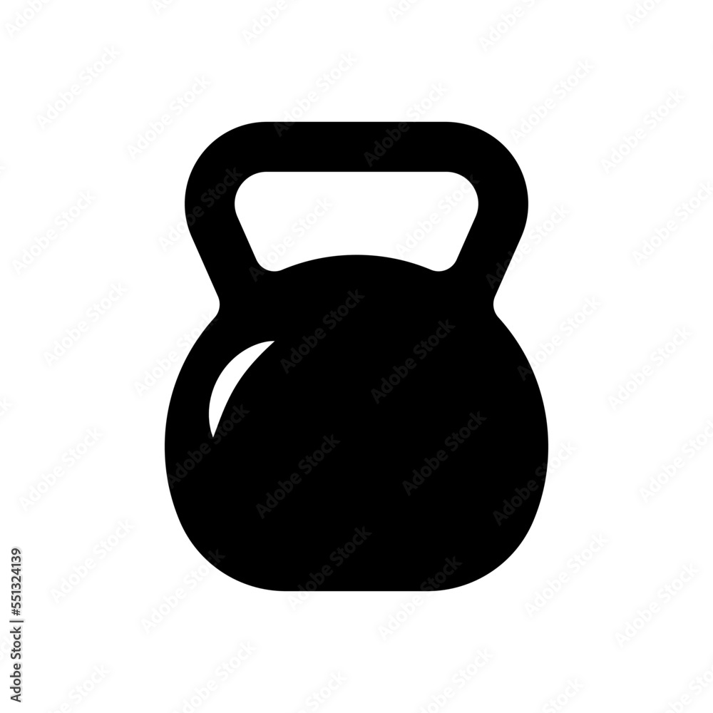 Fototapeta premium kettlebell vector logo template in trendy flat design