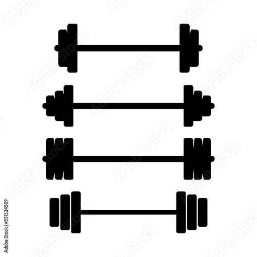 barbell vector icon in trendy flat design