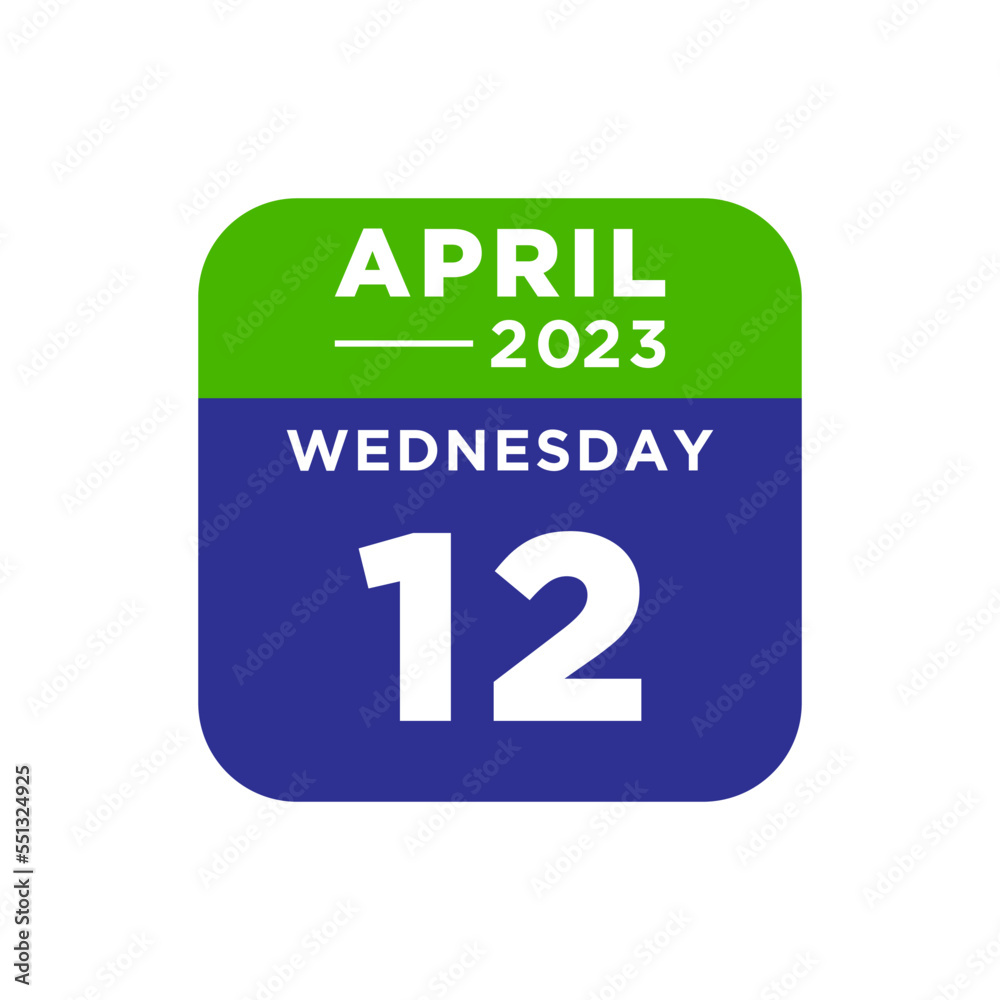 Fototapeta premium calendar april 2023 in trendy flat style