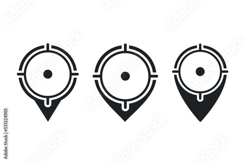Pin point aim target. Illustration vector