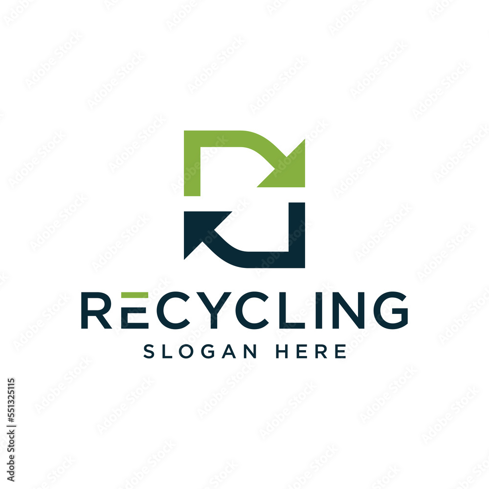 Vector graphic of recycling logo design template Vector graphic of recycling logo design template
