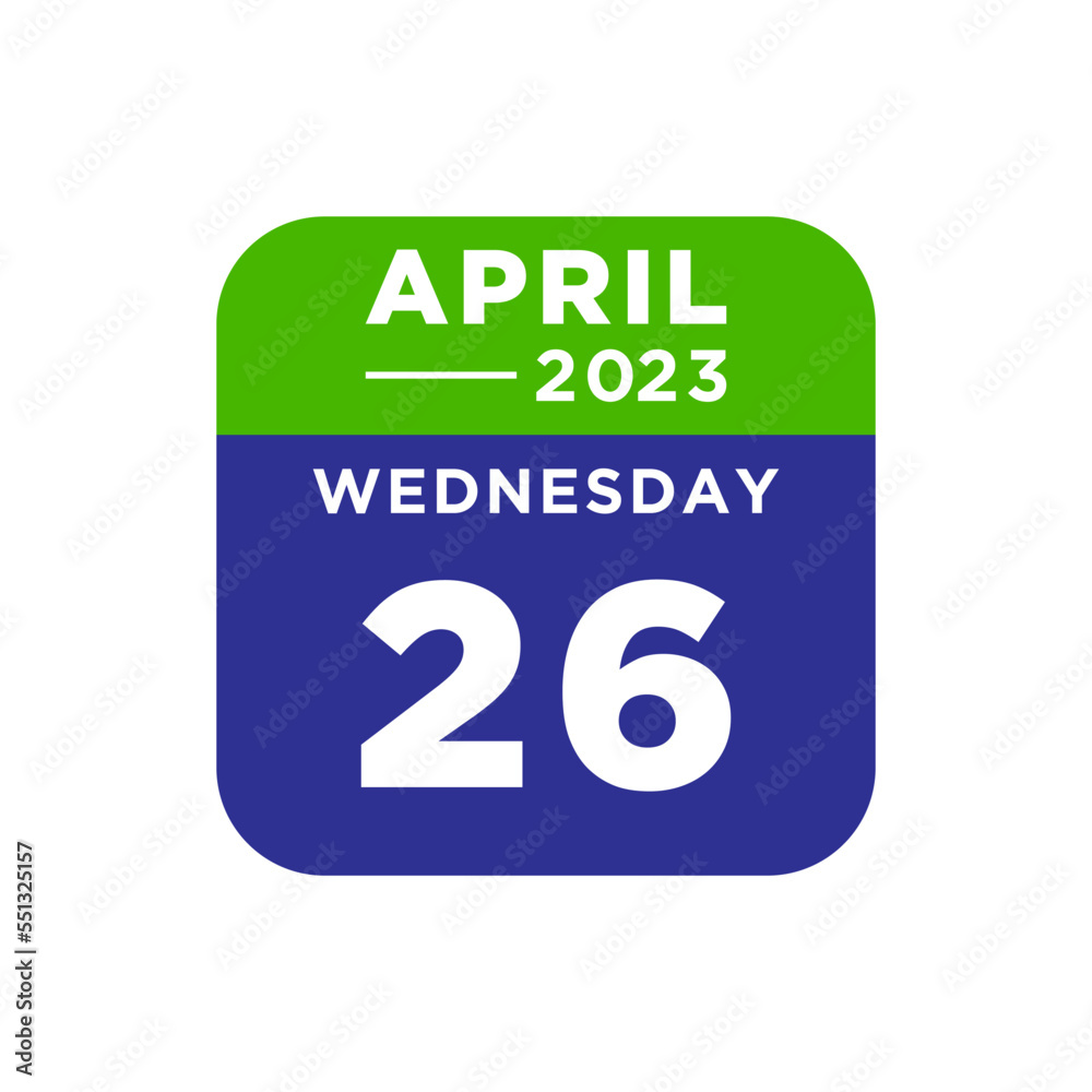 Obraz premium calendar april 2023 in trendy flat style