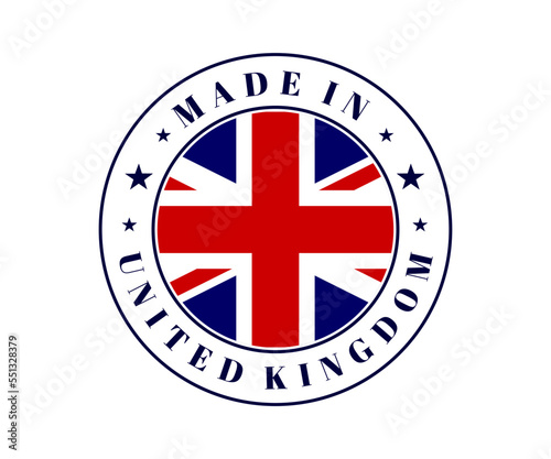Free Download Made in United Kingdom icon. Made in United States circle label. Stamp made in with country flag. Vector illustration eps10 - GFXLoad
