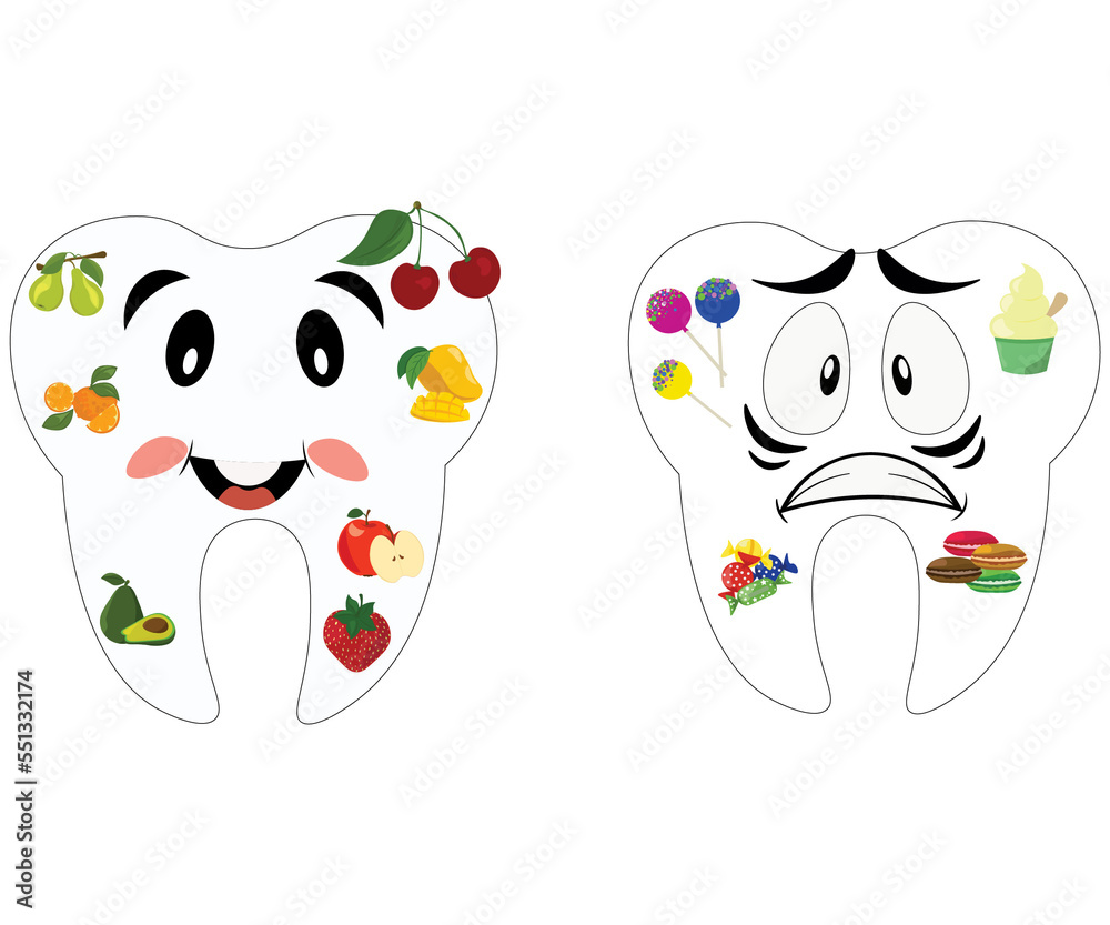 Fototapeta premium Dental Health Month, Children's Dental Health, children's teeth, children teeth health