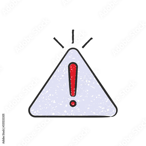important icon like red attention cartoon sign.