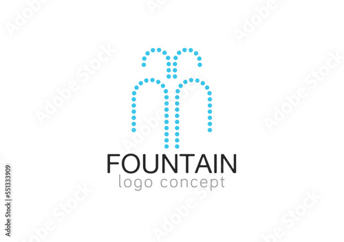 Fountain simple vector logo concept