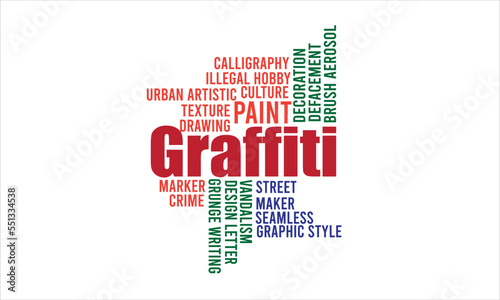 Graffiti Word Cloud Concept Typography