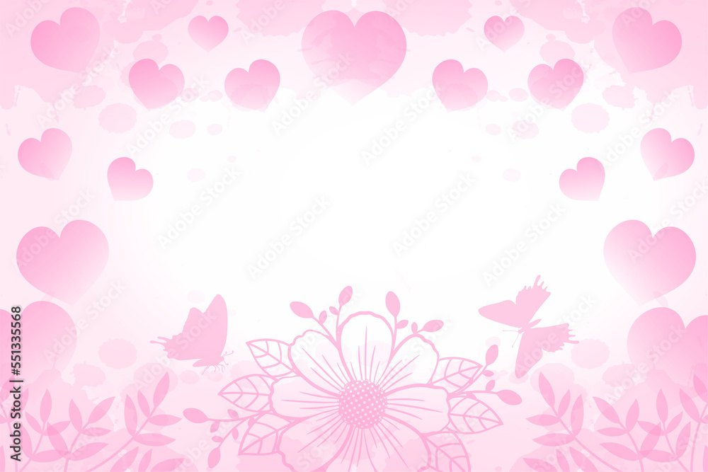Valentines Day Background With Hearts Png File, Wedding Background Png  