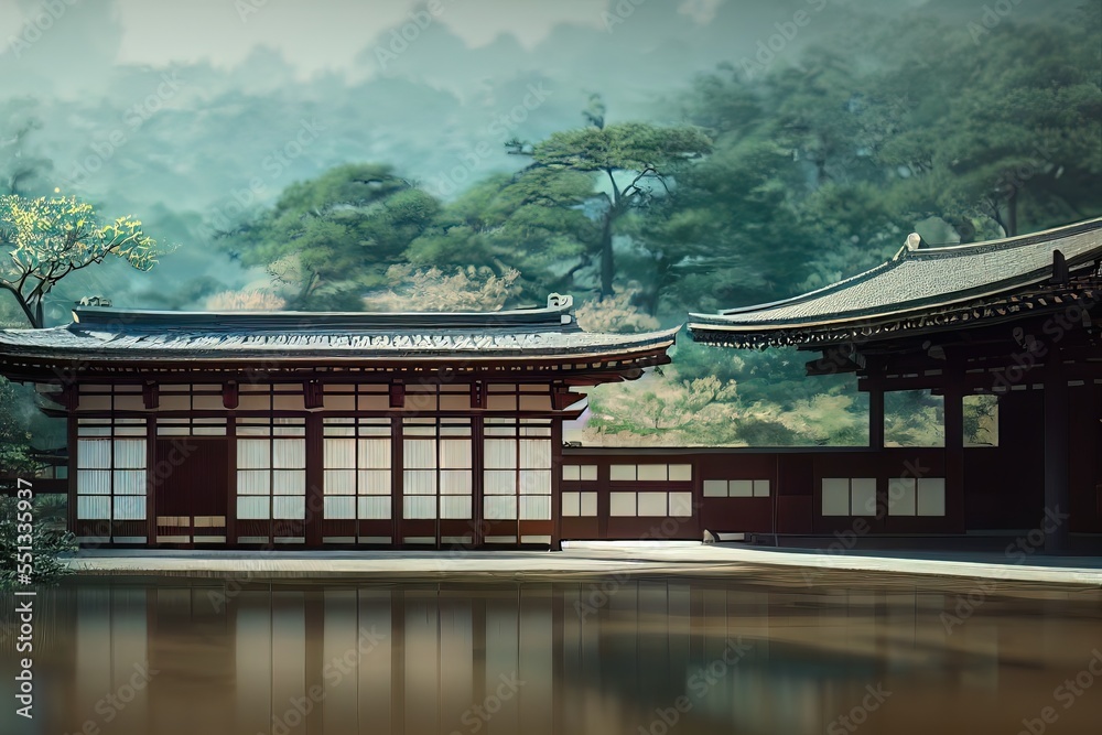 Obraz premium Architecture of Japan At Ancient Period of Time 