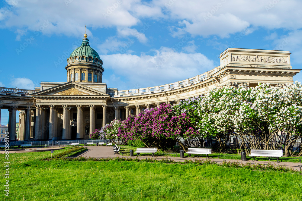 Obraz premium St. Petersburg, Russia - june 2022: Kazan (Kazansky) Cathedral. Spring Saint Petersburg.