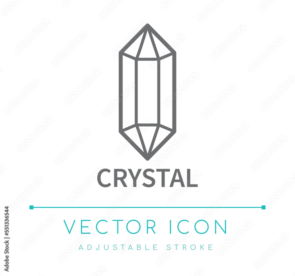 Crystal Jewelry Line Icon Crystal Jewelry Line Icon