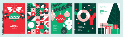 Obraz na płótnie Merry Christmas and Happy New Year greeting cards