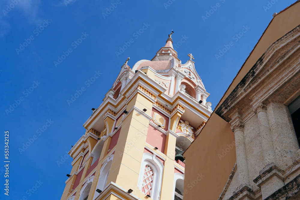 Basilica Santa Catalina de Alejandría, the Cathedral of Cartagena in Colombia