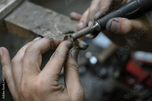 gold smith at work