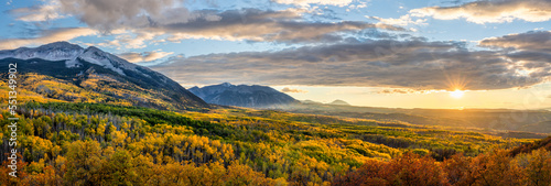 Golden Sunset Autumn colors at Kebler Pass in the Colorado Rocky Mountains - near Crested Butte on scenic Gunnison County Road 12  - Beckwith  © Craig Zerbe