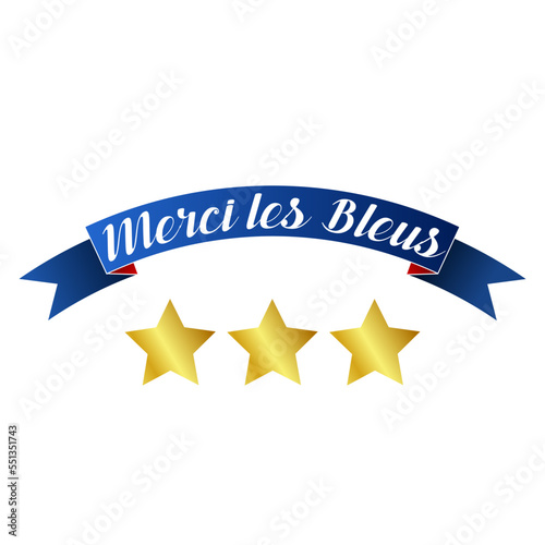 champion du monde - trois étoiles dorées et coq tricolcore	