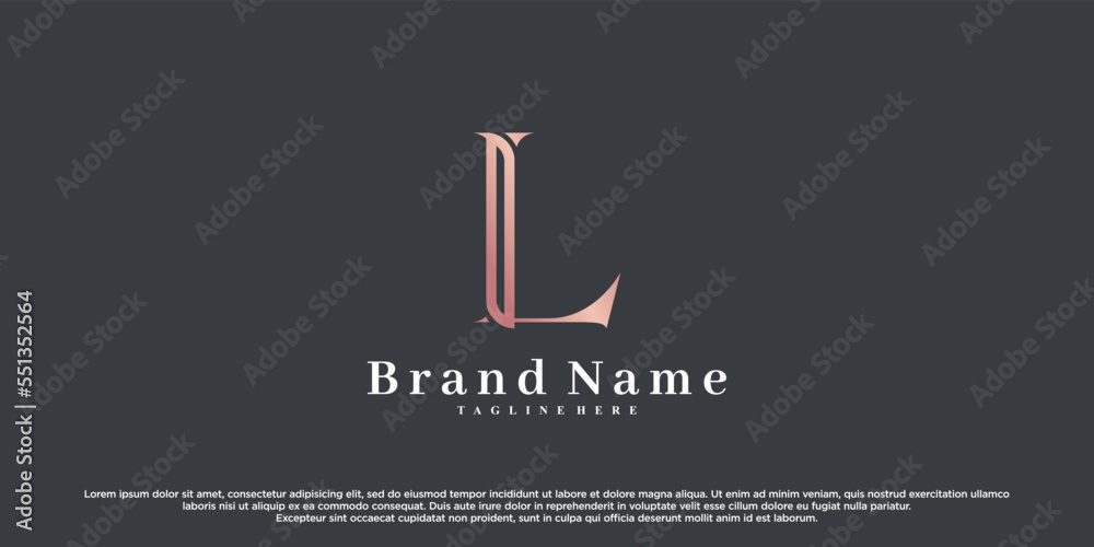 Initial latter l logo design with creative concept Premium Vector Initial latter l logo design with creative concept Premium Vector