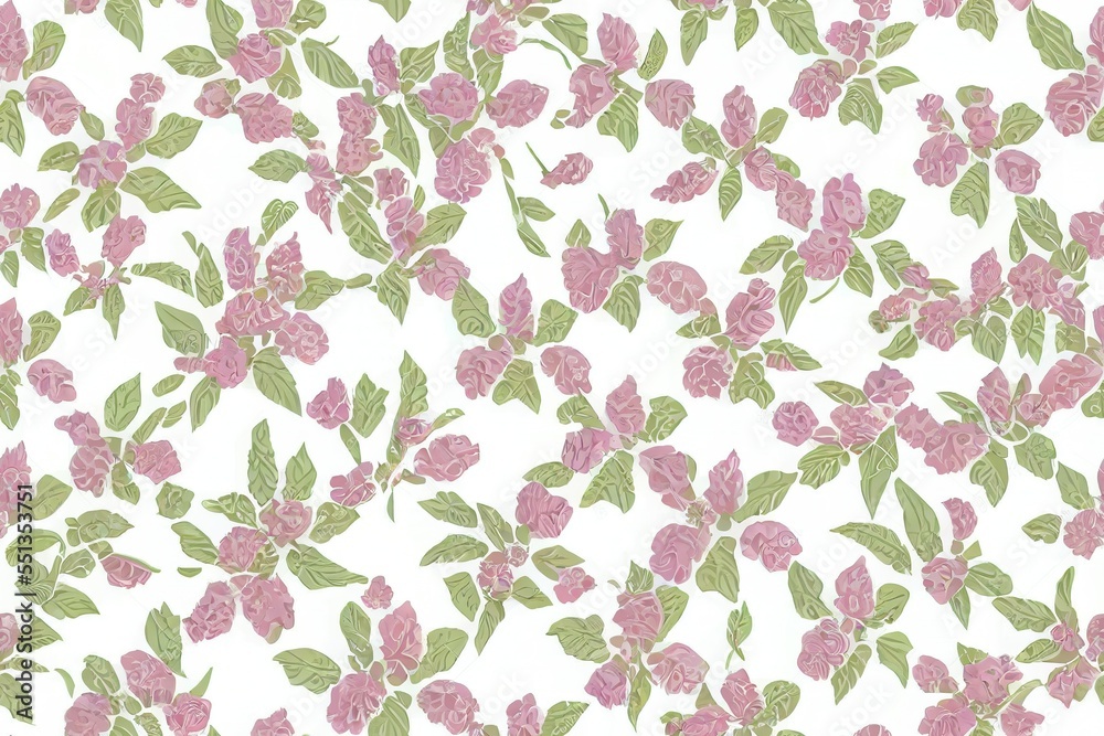 decorative floral pattern. repeat pattern for wallpaper, paper packaging, textile, curtains, duvet covers, print design, wedding invitations. Generative AI (67)