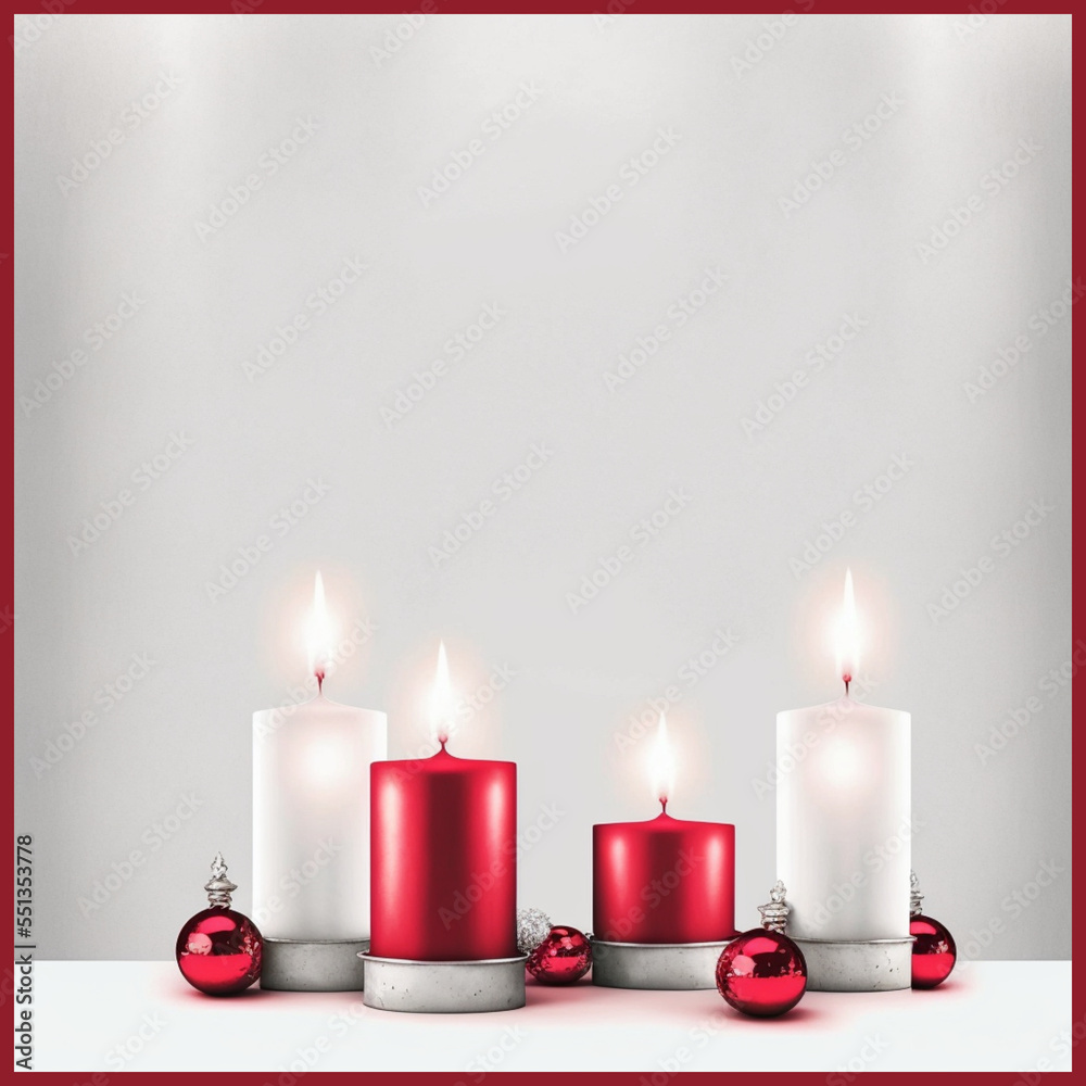 Atmospheric Christmas candles, digital art Atmospheric Christmas candles, digital art