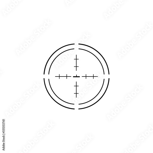 Target icon. Black aim icon on white background.