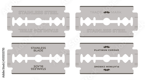 Blade Razor. Brushed Metal Razor Blade