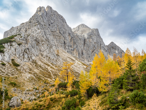 View of mountains from Slemenova spica, Eslovenia photo