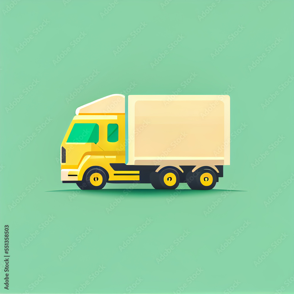 Modern flat design of Transport public transportable truck for transportation in city. Modern flat design of Transport public transportable truck for transportation in city.