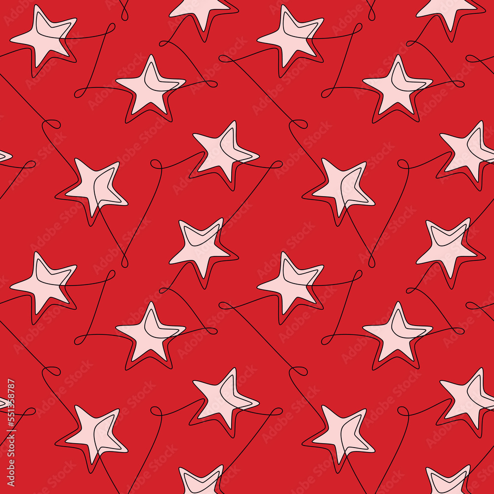 Festive line stars vector seamless pattern. Abstract backdrop illustration. Wallpaper, graphic background, fabric, textile, print, wrapping paper or package design. Festive line stars vector seamless pattern. Abstract backdrop illustration. Wallpaper, graphic background, fabric, textile, print, wrapping paper or package design.