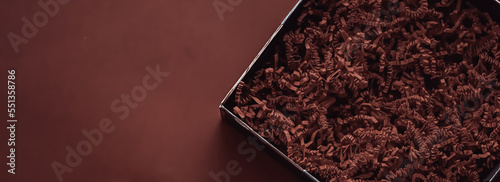 Obraz na plátně Holiday gift and beauty box subscription package mockup for luxury present or pr