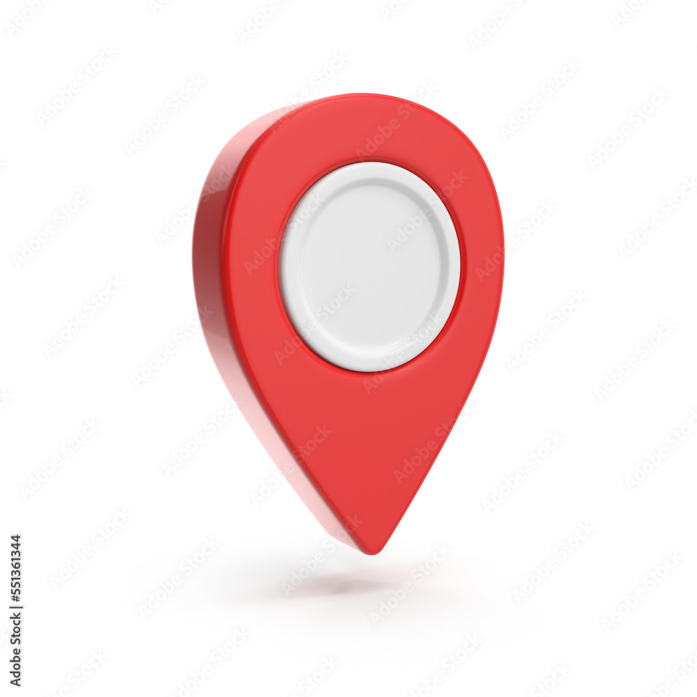 Red Map Pointer Red Map Pointer