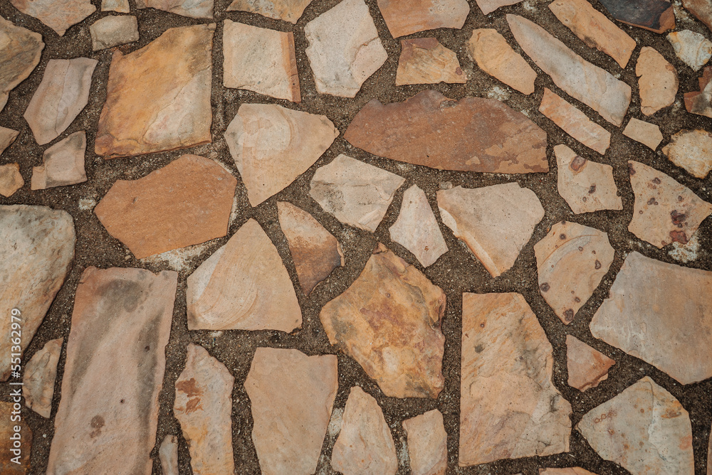 Obraz premium stone pavement on walkway background