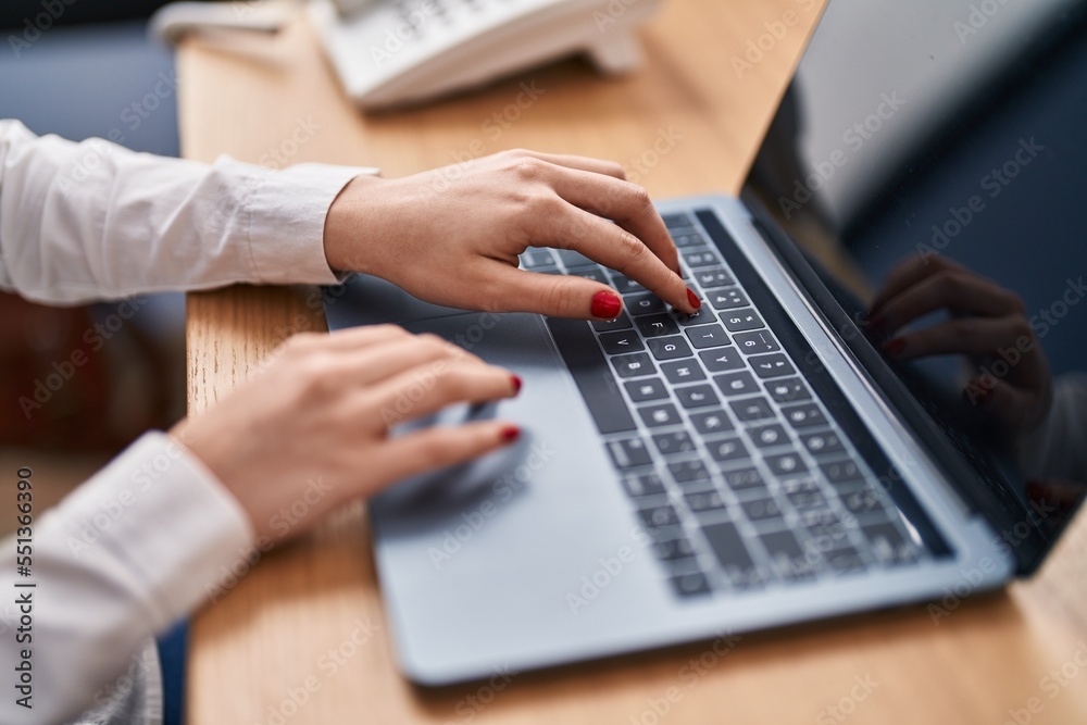 Young caucasian woman using laptop at office Young caucasian woman using laptop at office