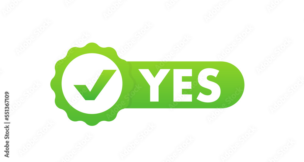 Mark with a tick yes. Vector illustration Mark with a tick yes. Vector illustration