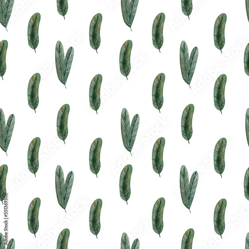 Christmas seamless pattern with fir branch