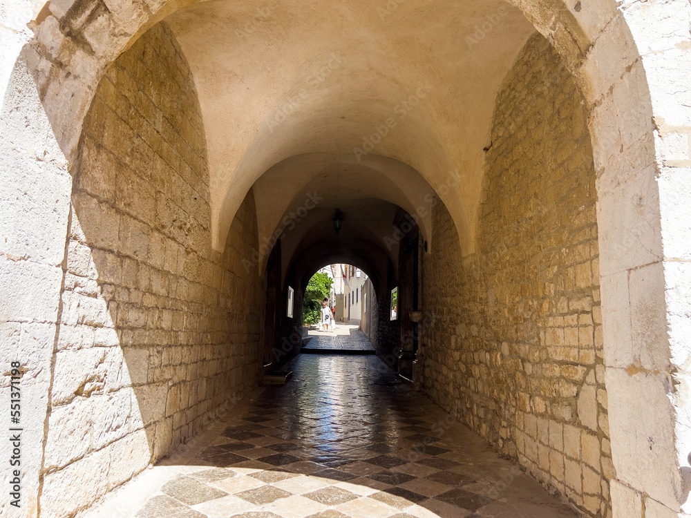 A historical tunnel on the island of Krk.