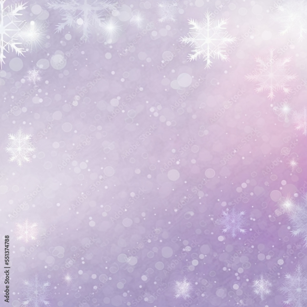Winter Christmas snowflakes on purple background, digital art Winter Christmas snowflakes on purple background, digital art