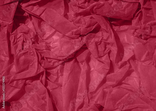 Wallpaper Mural Crumpled paper Viva Magenta color of the year 2023. Texture crumpled paper for text or design with Copy space. Viva Magenta color paper. Torontodigital.ca